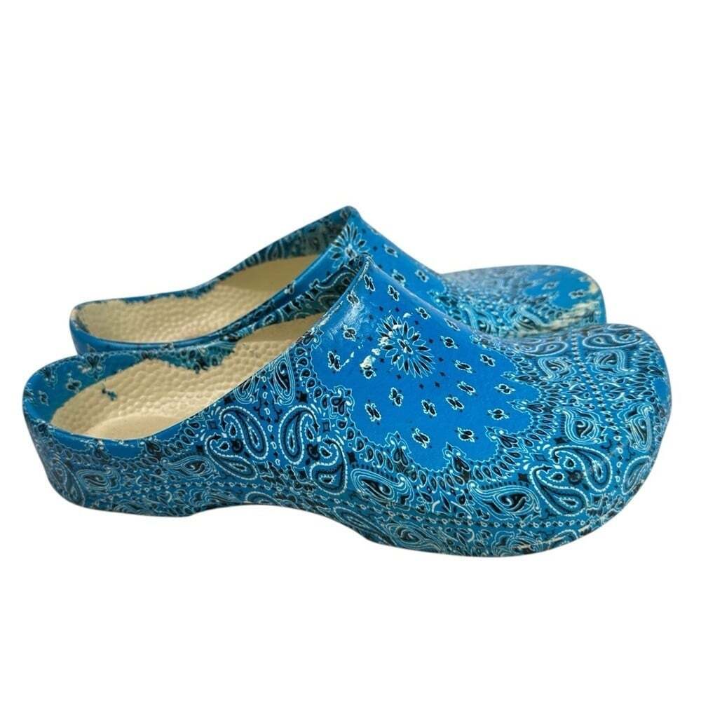 Birkenstock Super Birki Clogs Blue Slip Resistant Work Garden Shoes 068751